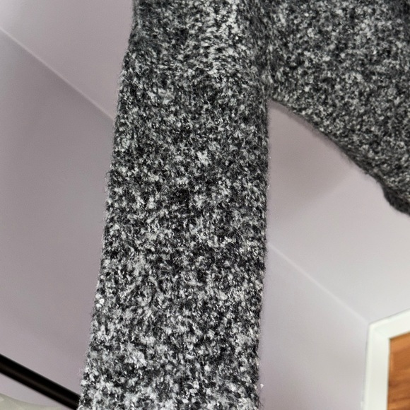 LOFT Black & White Marled Women's Open Front Cardigan Sweater Coat - Medium - Picture 5 of 7